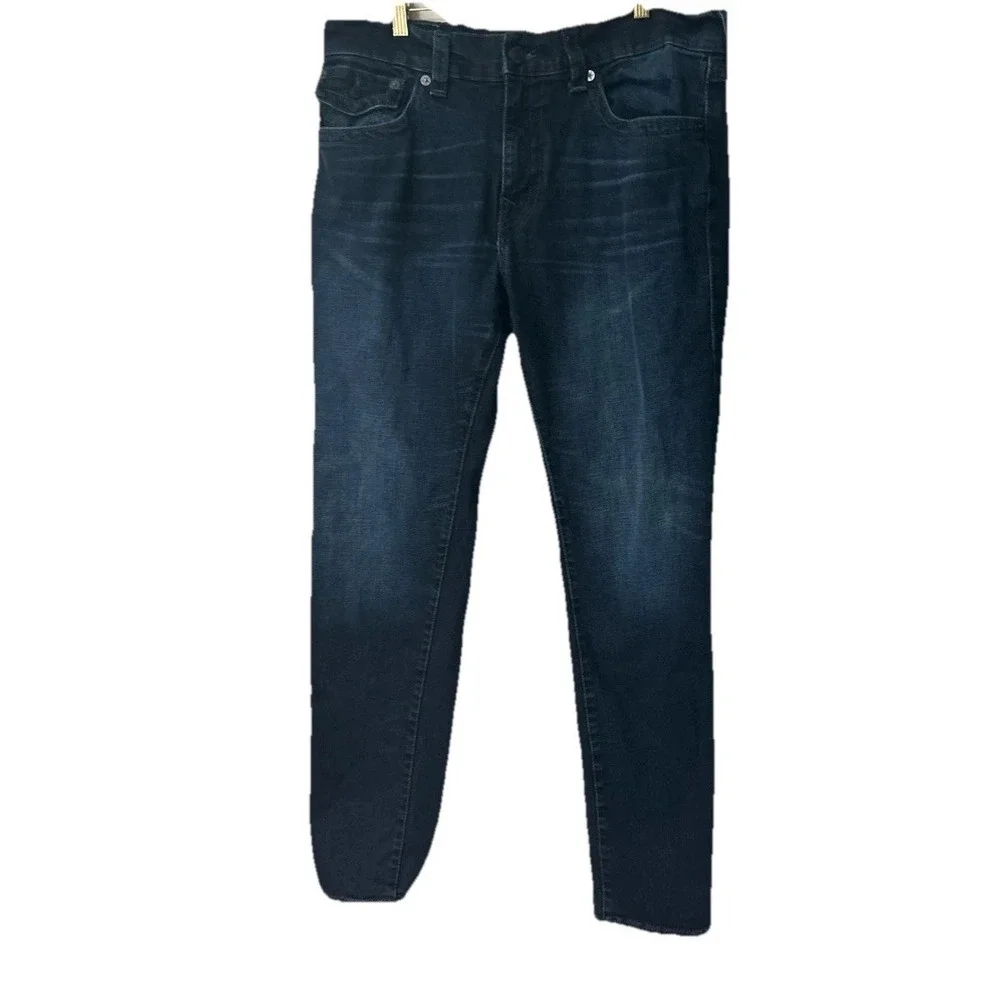 True Religion Geno Big T Flap Pocket Relaxed Slim Fit Jeans Men's Size 36x32.5